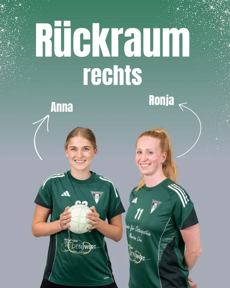 Weiter geht’s mit Anna und Ronja auf Rückraum rechts! 💥 Mit einem starken Wurf aus der zweiten Reihe, viel Dynamik und dem Blick für die richtige Lücke sorgen die beiden für orden