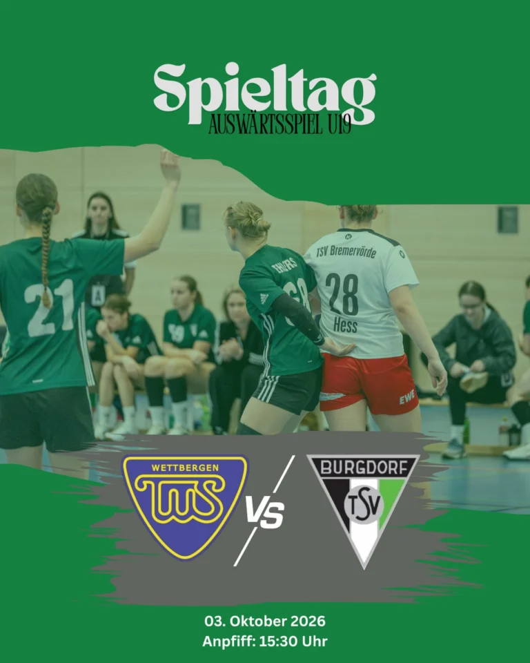 Am Feiertagswochenende geht’s nach Wettbergen! Wir wollen vor der längeren Pause noch einmal um 2 Punkte kämpfen.