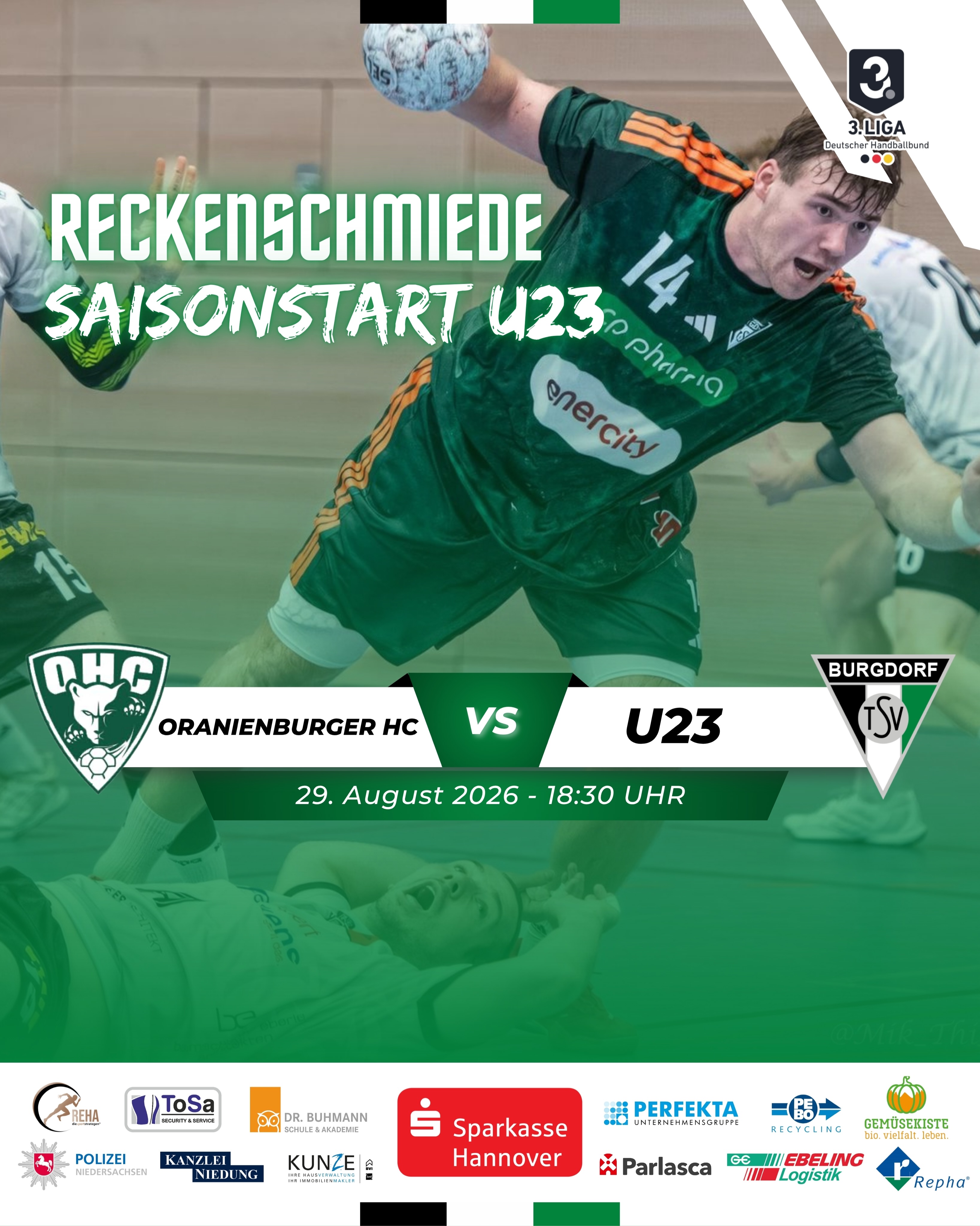 🏁 𝗨𝟮𝟯 | 𝗛𝗘𝗨𝗧𝗘 𝗚𝗘𝗛𝗧’𝗦 𝗟𝗢𝗦! 🔥Nach zwei Jahren Abstinenz ist unsere U23 zurück in der 3. Liga! 🚀Heute Abend startet für uns die neue Saison in der 3. Liga Nord-Ost.