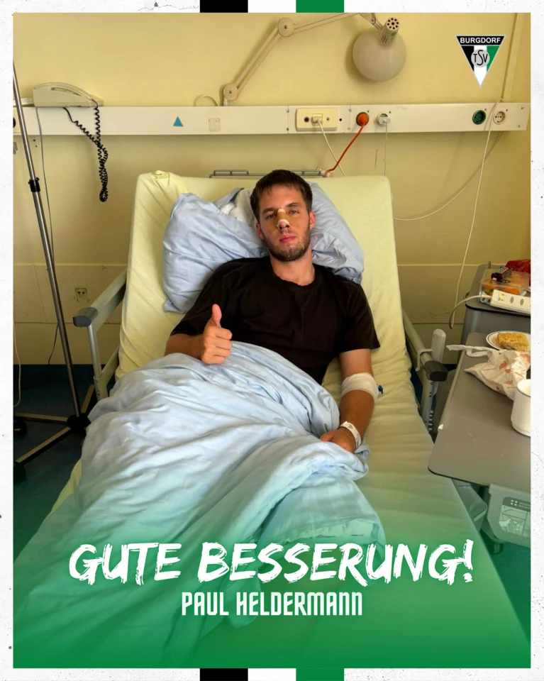 🤕 𝗚𝗨𝗧𝗘 𝗕𝗘𝗦𝗦𝗘𝗥𝗨𝗡𝗚, 𝗣𝗔𝗨𝗟!U23-Kapitän Paul Heldermann hat sich im Training die Nase gebrochen und wurde bereits operiert. Nun steht für ihn zunächst die Genesung im