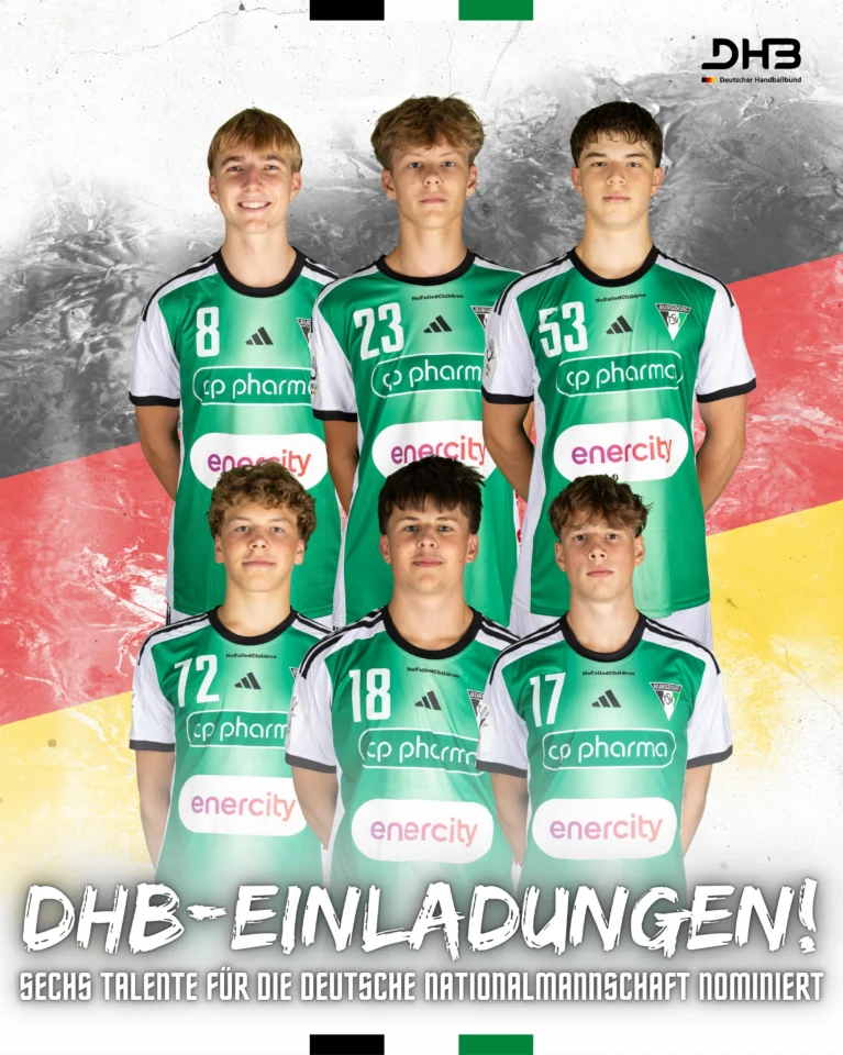 🇩🇪 𝗗𝗛𝗕-𝗘𝗜𝗡𝗟𝗔𝗗𝗨𝗡𝗚𝗘𝗡! 🔥Starke Nachrichten aus der Reckenschmiede: Gleich sechs unserer Talente wurden zu Maßnahmen des Deutschen Handballbundes eingeladen! 🚀➡️ Noah Bult absolviert a